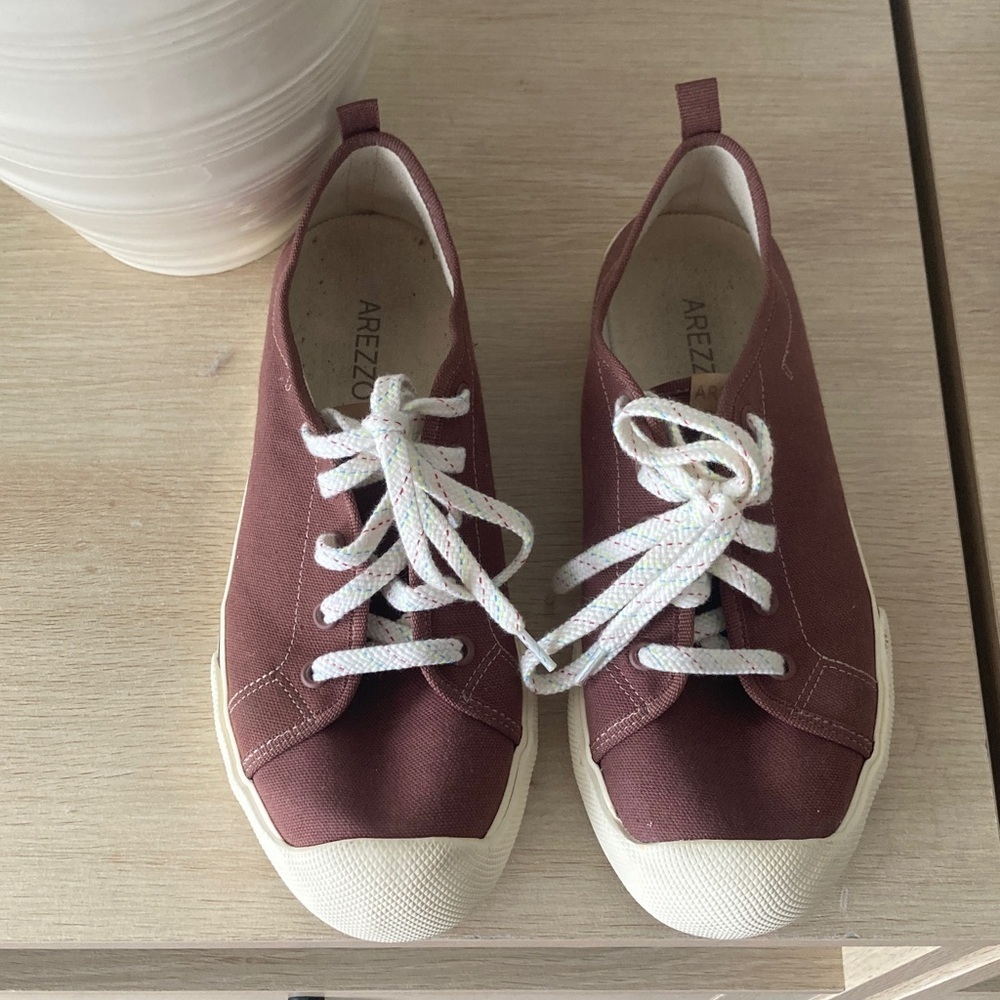 Arezzo Brown Canvas Sneakers